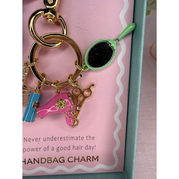 Hairdresser Themed Bag Charm keychain - Picture 2 of 4